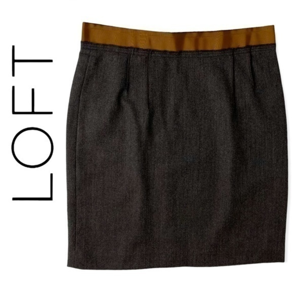 Loft Wool Blend Career Office Pencil Skirt NWOT